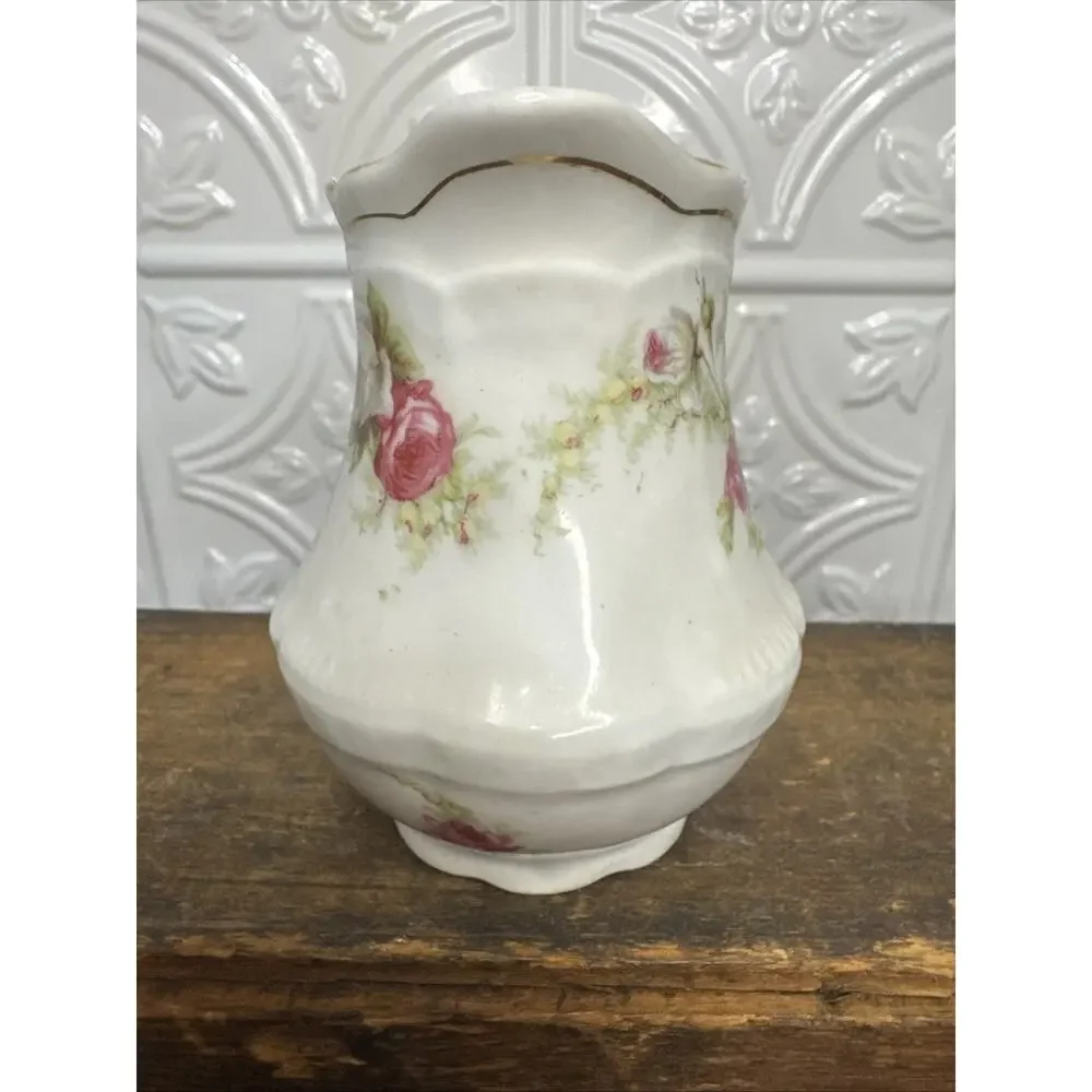ORLEANS Z.S. & CO Bavaria Creamer Delicate Pink Rose ANTIQUE EXCELLENT